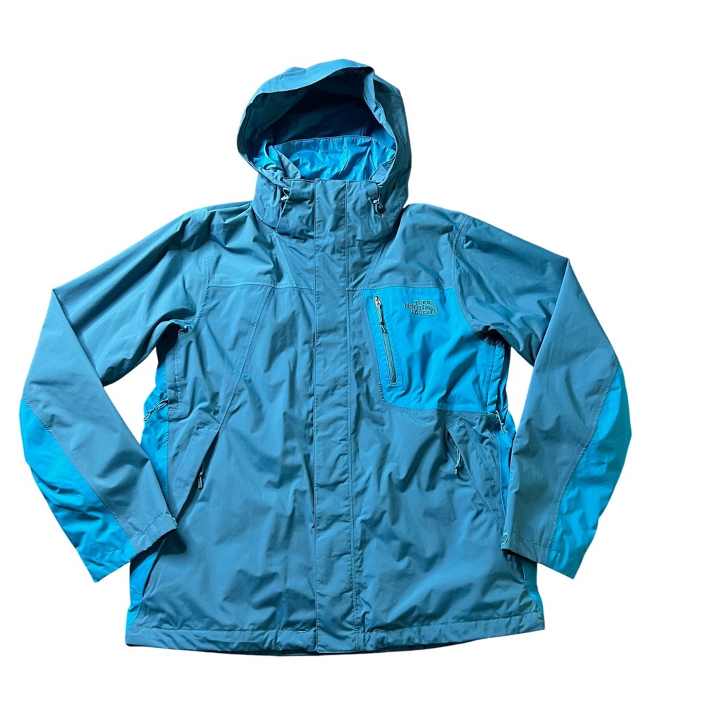 The North Face Men's Medium Blue DryVent Hooded Rain Jacket NF0A2REY